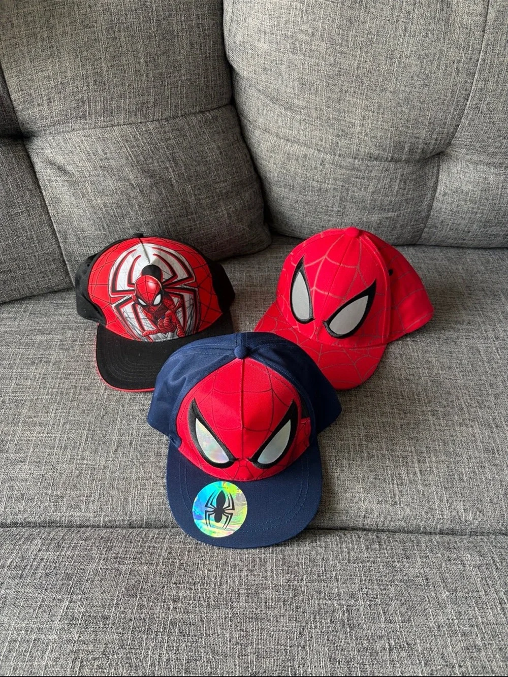 Marvel Spider-Man Kids Caps - Red, Navy, Black
